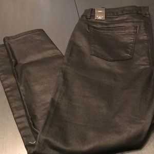 WHBM coated black denim jeans size 6 NWT
